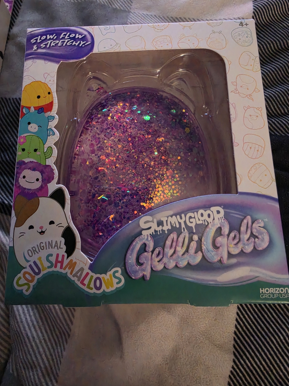 Squishmallows Slimygloop Gelli Gels Squishy Purple Glitter 💜
